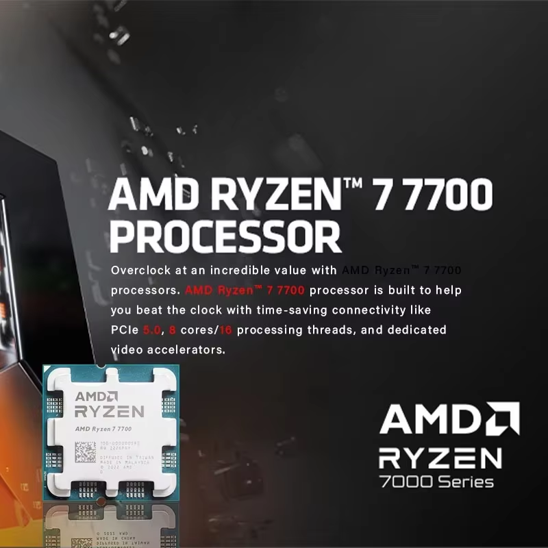 AMD Ryzen 7 7700 R7 7700 8 Cor - Pc Gaming Cpu review and price