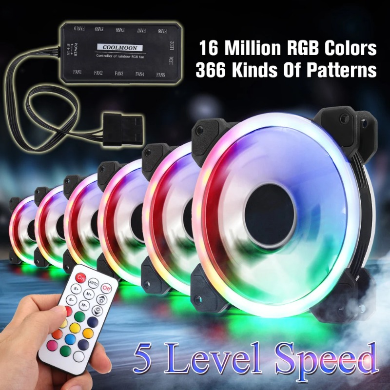 120mm RGB Quiet Adjustable PC  - Pc Gaming Cpu review and price