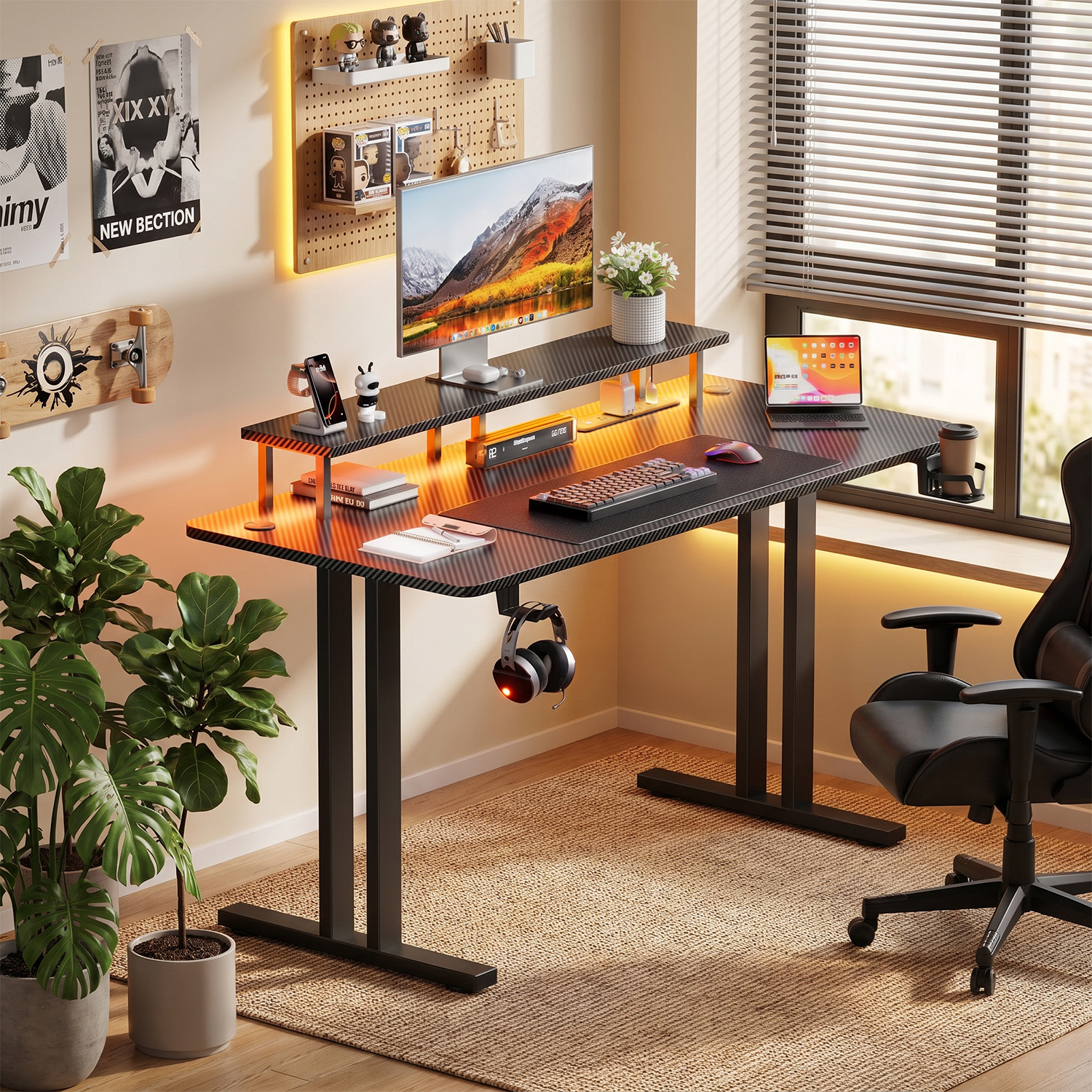 Gaming Desk with LED Lights &  - Pc Zotac Gaming review and price