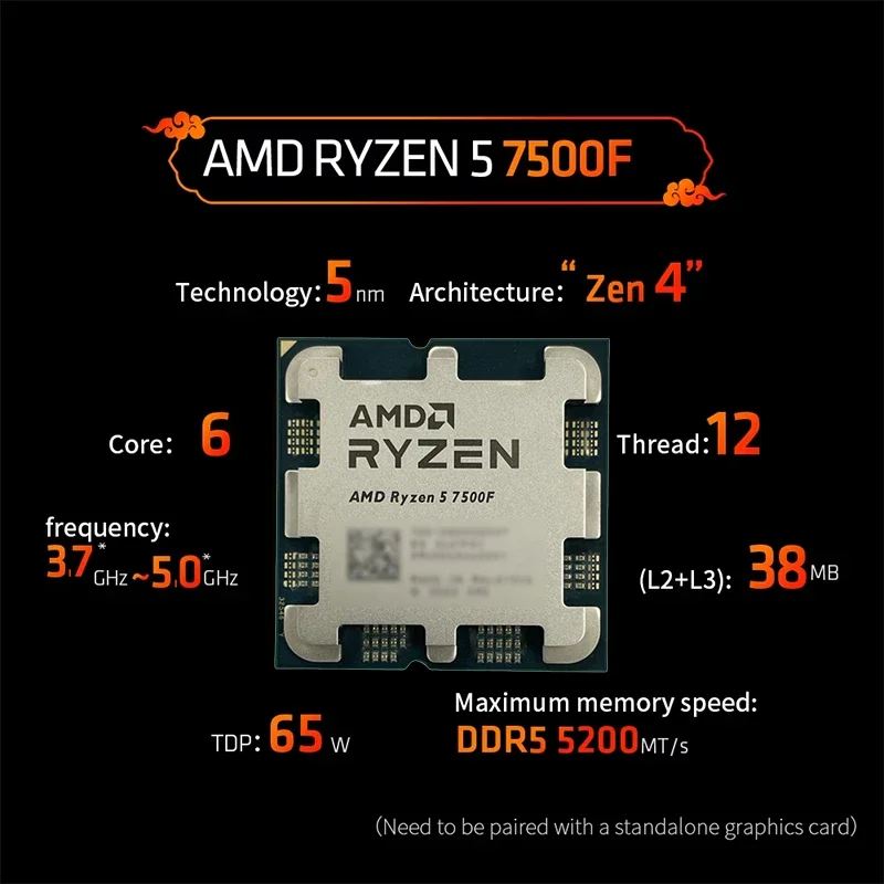 AMD Ryzen 5 7500F 3.7GHz 6-Cor - Pc Gaming Cpu review and price